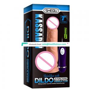 10 modes vibrating artificial dildo vibrator for women, OEM&ODM