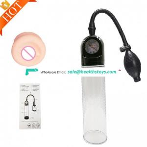 2018 new molds factory outlet handsome up opening sleeve and vagina Penis Hand Vacuum Pump With Pressure Gauge Gage