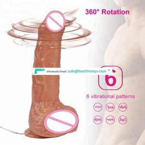 2018 new products rotating vibrating realistic dildo female adult sex toy
