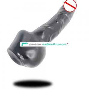 Best-selling 8 Inch Soft Material Penis Huge Black Dildo With Suction Cup