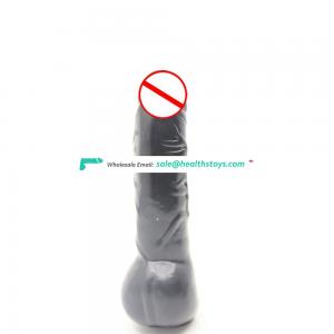 Best-selling 8 Inch Soft Material Penis Huge Black Dildo With Suction Cup