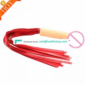 Custom Sex Toy Adults Leather Lash Strap Flirting Pu Spanking Fox Tail Paddle Leather Whip