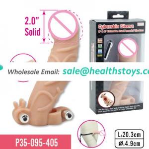 Cyberskin extension sleeve with tip for men