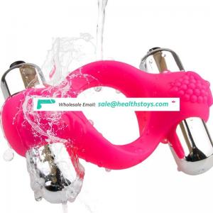 Exotic Sex Toys Silicone Two Vibrators Cock Ring Penis Ring For Adult Joy