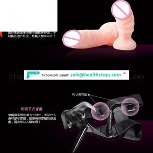 Fetish Luxury Strap On Harness Belt Pillow Inflatable Vagina Strap On Vibrating Dildo