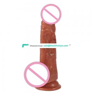 Flesh silicone realistic dong for adult sex toy