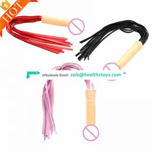 Hot Sell Cosplay Custom Leather Fetish Torture For Sm Games Sexy Long Dildo Bondage Whip Woman Sex Toys