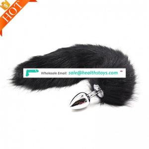 Hot Selling Sex Toys Vibrator Prostate Massager Real With Cat Fox Fur Fur Fox Dog Tail Anal Plug Butt Plug