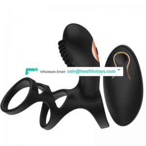 Hot sex products silicone remote control vibrating  massager penis cock ring sex toys