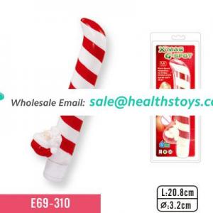 Multi-speed Santa candy cane with G-spot stimulation