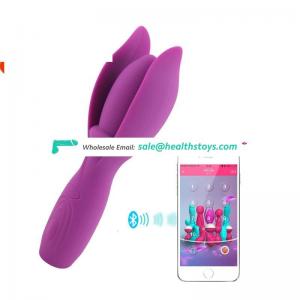 New Arrival Vibrating Sex Toy Phone Music Mobile APP control V control Silicone Multi Function AV Vibrator Masturbation Massager
