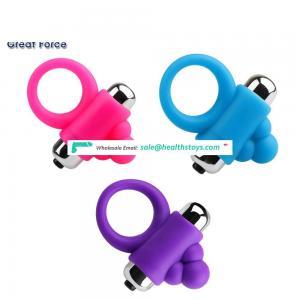 New design silicone sex toys vibrating penis cock ring