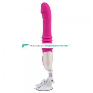 Powerful automatic silicone sex toy hands-free telescopic vibrator