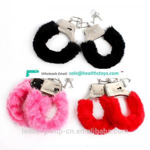 SM Bondage Furry Soft Metal Handcuffs Hand Cuffs Chastity Sex Toys Role-playing Erotic Products for Couple
