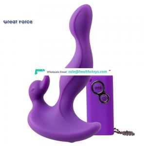 Silicone vibrating remote control anal plug sex toy medical grade silicone toy sex for men