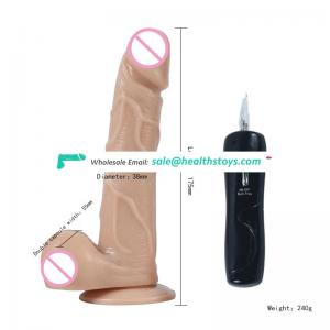 Super Man Vibrating Cock -M,6 intelligent vibration Phythms, electric dildo silicone rubber penis vibrator for women masturbator