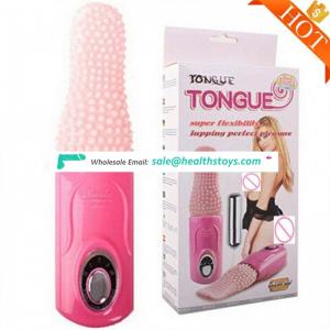 Tongue shaped electric sex toy Rubber Vibrating Tongue Mouth Sex Toy