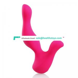 USB rechargeable multifunctional 100% silicone penis anal vaginal vibrator for men and women