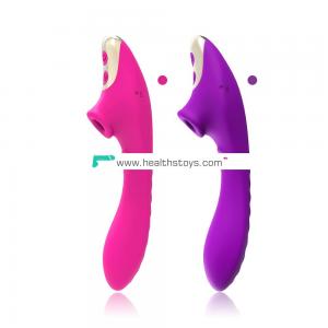 USB rechargeable silicone vibrator sex suck products  G spot and clitoris stimulator nipple sucking vibrator toy for women