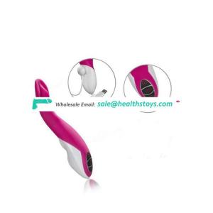 Usb Rechargeable Medical Silicone G Spot 10 Functions Sex Vibrator Body Massager