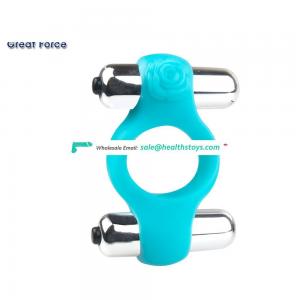 Wholesale silicone vibrating cock ring penis dick ring for male