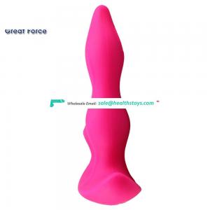 Wireless remote control full silicone anal plug butt for male