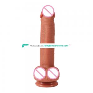 XISE factory dual density silicone realistic huge real skin dildo 22cm