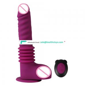 XISE factory rechargeable strong vibrating thrusting  huge big penis dildo for women
