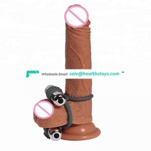 dual bullet motors cock ring vibrator for men penis