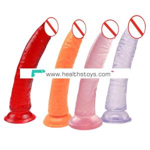 hot sell sex toys for women pussy masturbating crystal realistic PVC dildo for girls