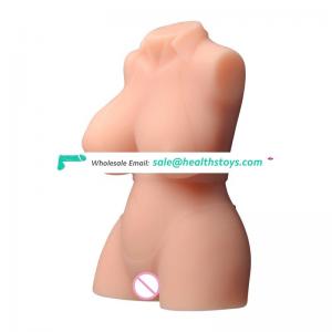 popular 3d shape half body solid realistic male masturbator dolls TPR adult toys with soft vagina anal
