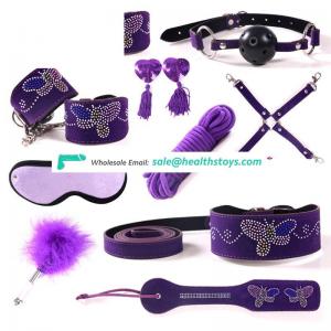 10PCS/set Purple Butterfly SM Sex Bondage Kit Set Sex Toys for Adult Game