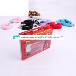 2015 Top Selling Cheap Wholesale long Plush Handcuffs For Sexy Adult Games, funny handcuffs Love products cheap folding tables
