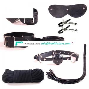 Adult sex toy bdsm restraint sex tools pu leather 7 pcs per set female bondage kit