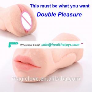 Artificial Vagina Male Masturbators Realistic Oral 3D Deep Throat with Tongue Teeth Maiden Pocket Pussy Oral Sex Toys for Men