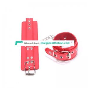 China online Purple Leather handcuffs adult products entry level sexy leather goods