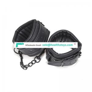 China wholesale High Quality Thickening with cotton two styles PU sex tools leather sex handcuffs