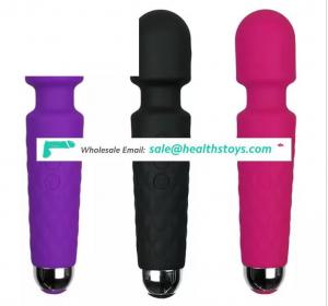 Hot Selling powerful USB Rechargeable Medical Silicone Wand Massager 20 mode Vibrator