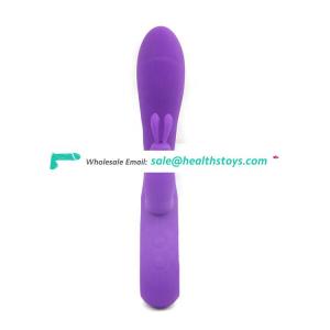 Intelligent heating usb recharge adult sex toy silicone waterproof purple g spot rabbit vibrator