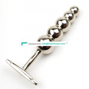 Large Metal Butt Plug Super Big Size Stainless Steel Anal Dildo Plug Massager Sex Toys with Beads Women/Men/Gay Sex Products