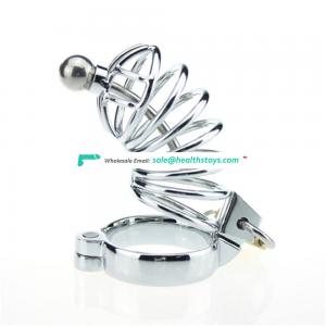Long Cage Urethral Dilators Plug Male Cage Cock Penis Lock Bondage Sex Toy Stainless Steel Male Chastity Belt