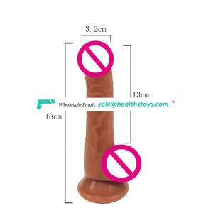 New liquid  Silicone Huge Suction Cup Male Artificial Manual sex Toy for Women
