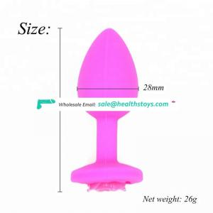 Rose Flower Silicone Anal Plug Massager G-spot Prostate Massage Anal Beads Butt Plug Dildo Erotic Toys