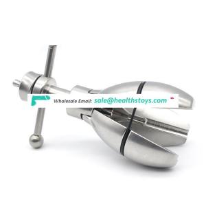 Sex toy chastity stainless steel enlarge anal ass lock butt plug anal hole spreader