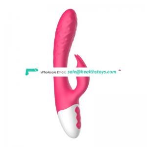 Silicone Rabbit Vibrator with Bunny Ears for Clitoral and Anal Stimulation IPX7 Waterproof USB Charging Rabbit Vibrator