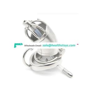 Stainless Steel Male Chastity Device Penis Cage with Urethral Tube