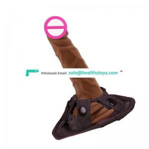 Strap on Silicone Dildos Adult Lesbian and Gay Elastic Harness Penis Sex Product