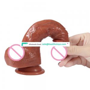 Super Soft Liquid Silicone Realistic Sex Male Dildo Adult Sex Toy Artificial Penis for Women