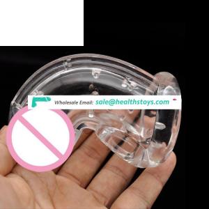 Transparent TPR Cock Ring Chastity Cage for Penis