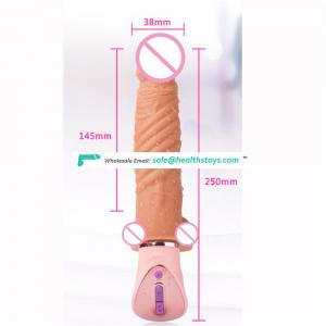 Vibrating Realistic Penis Heated Dildo Vibrator Artificial Penis G Spot Vagina Massage Telescopic Vibrator Dildo Natural